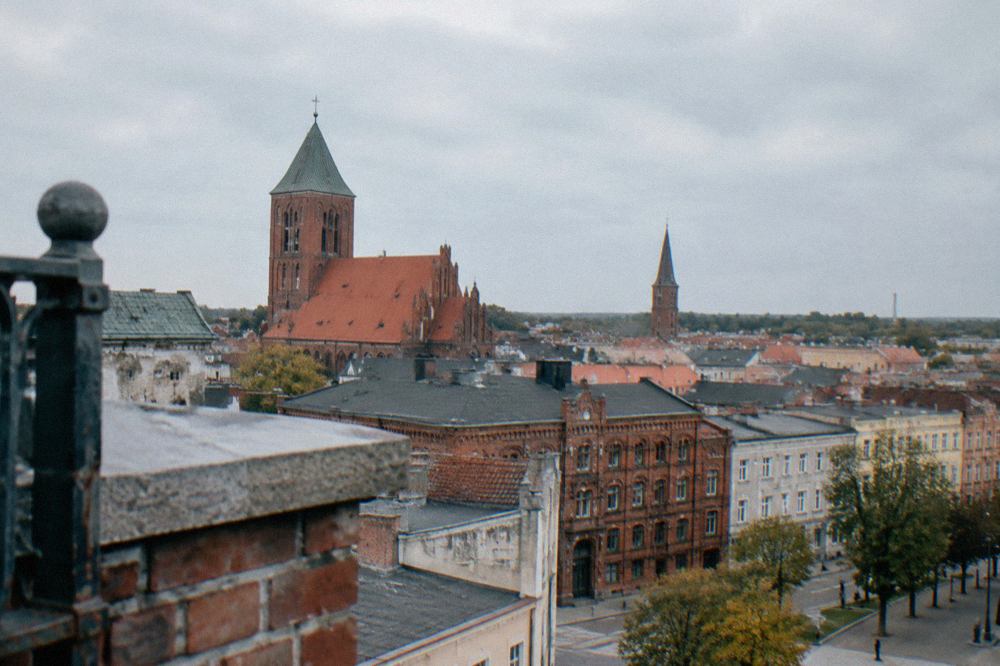 A view over the rooftops of Inowrocław town centre in Poland
