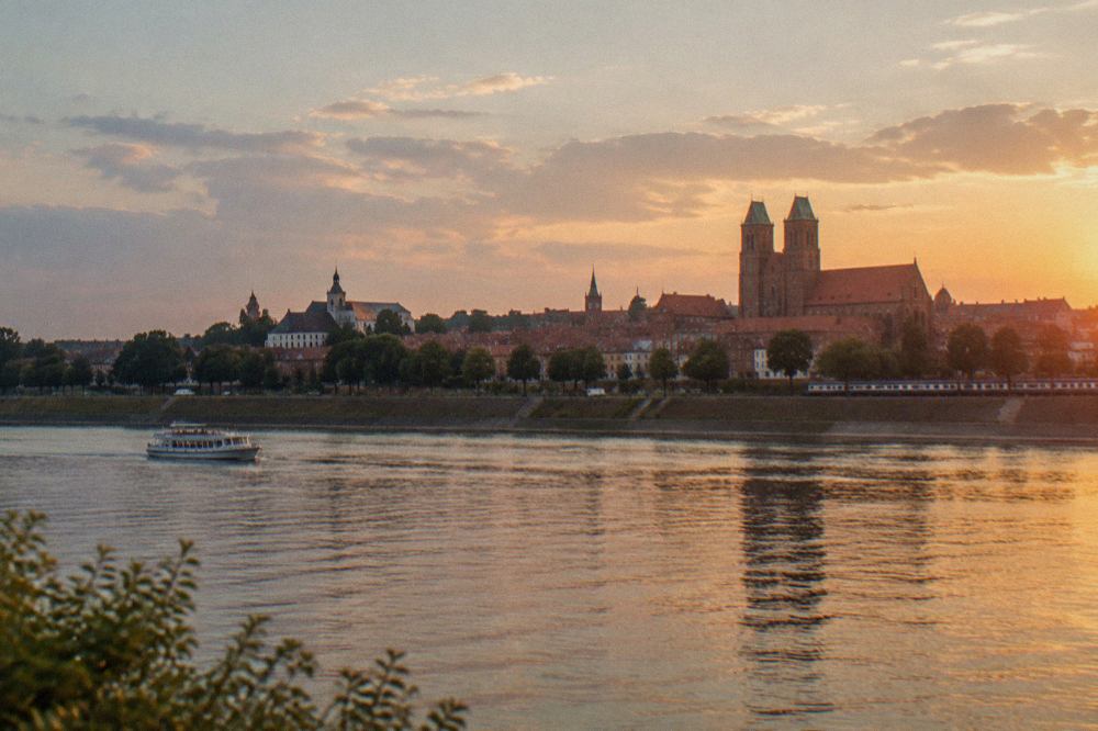 Panorama of Płock seen from across the Vistula river